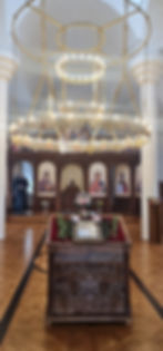 Church interior for funeral directors Sydney services.
