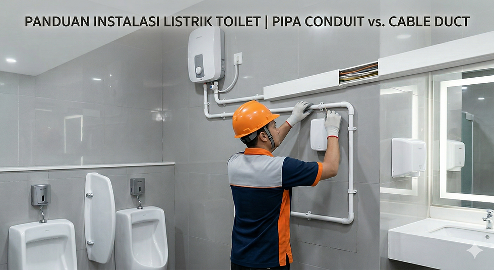 Panduan Instalasi Listrik Toilet: Kapan Pakai Pipa Conduit dan Kapan Pakai Cable Duct?