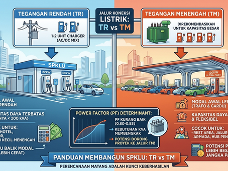 Investasi SPKLU: Berapa Biayanya, dan Mana yang Lebih Menguntungkan — Jalur TR atau TM?