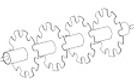 Notched disc roller