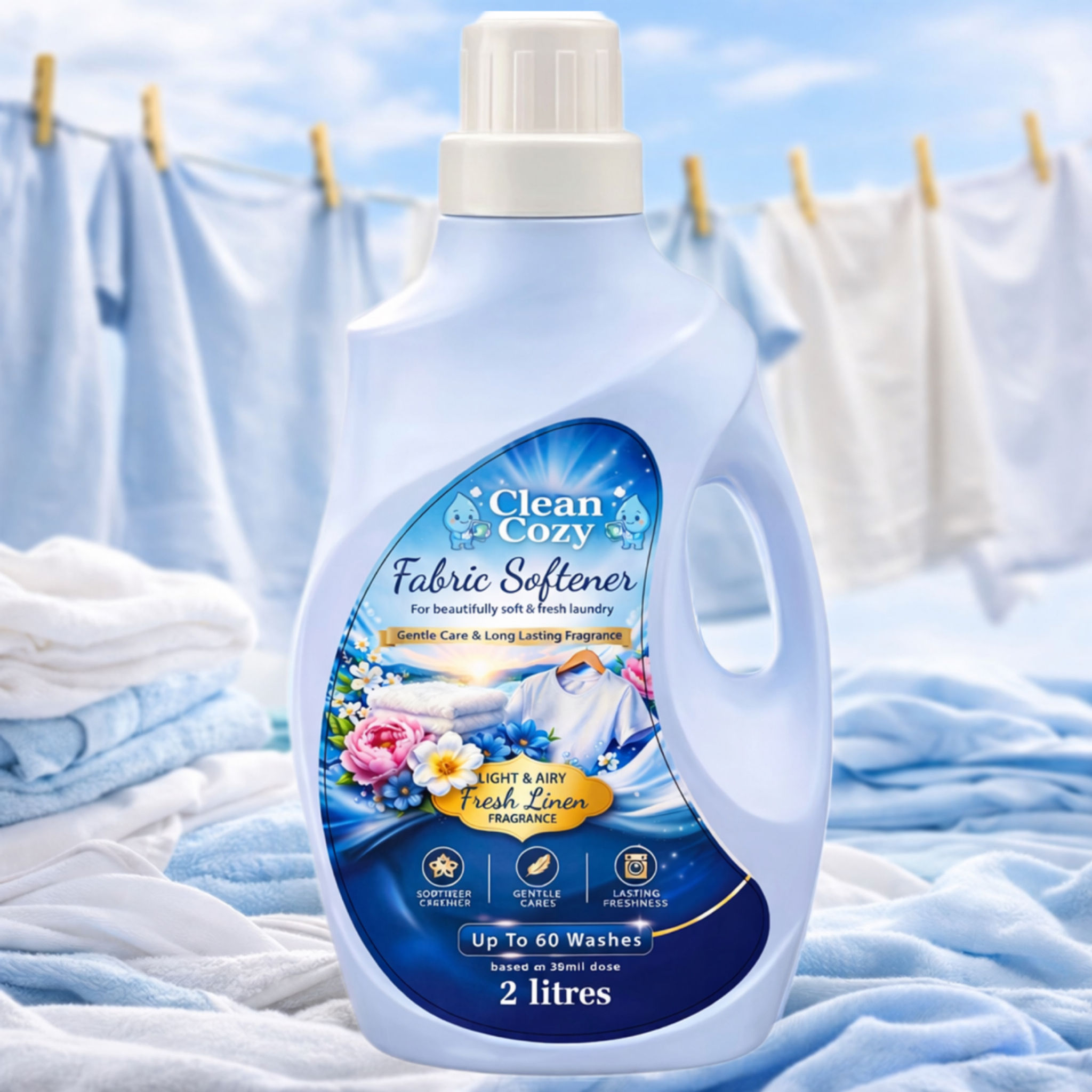 2L Clean Cozy Fresh Linen Fabric Softener