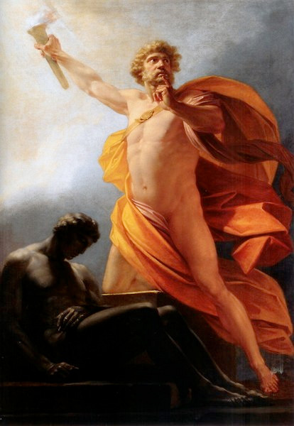 Prometheus Brings Fire, 1817, by Heinrich Friedrich Füger