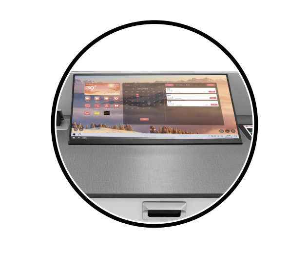 SP SMART LECTERN by Surwise+ offering ample space to accommodate 19-inch devices, ensuring versatility and compatibility with various classroom equipment.