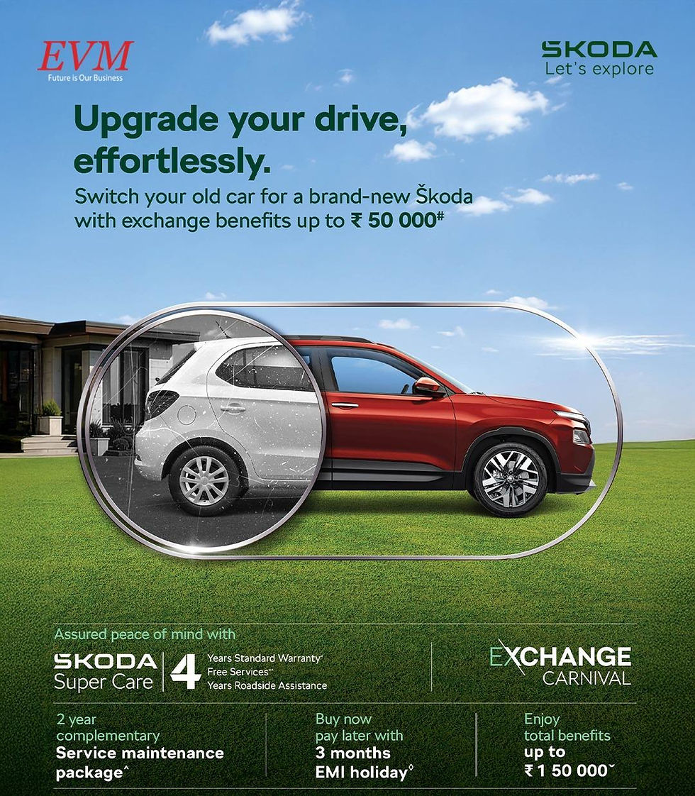 Upgrade Your Drive Effortlessly with Exclusive Exchange Benefits at EVM Skoda