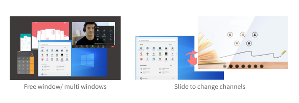 Screenshot of the SR E PRO SERIES interface highlighting interactive panels with user-friendly features, customizable themes, and advanced multitasking capabilities.