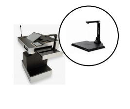 SR SMART LECTERN by Surwise+ with integrated pull-out visualizer featuring a 13MP lens and adjustable camera angles for versatile teaching and presentations.