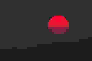 red moon during night time