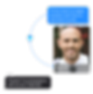 Example of a digital business card being shared via text message, including a contact photo and clickable profile link.