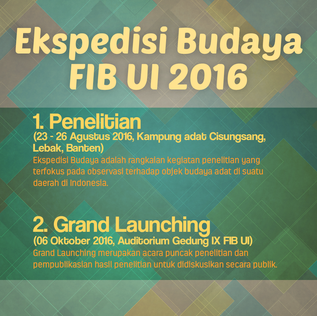 Grand Launching Ekspedisi Budaya FIB UI 2016