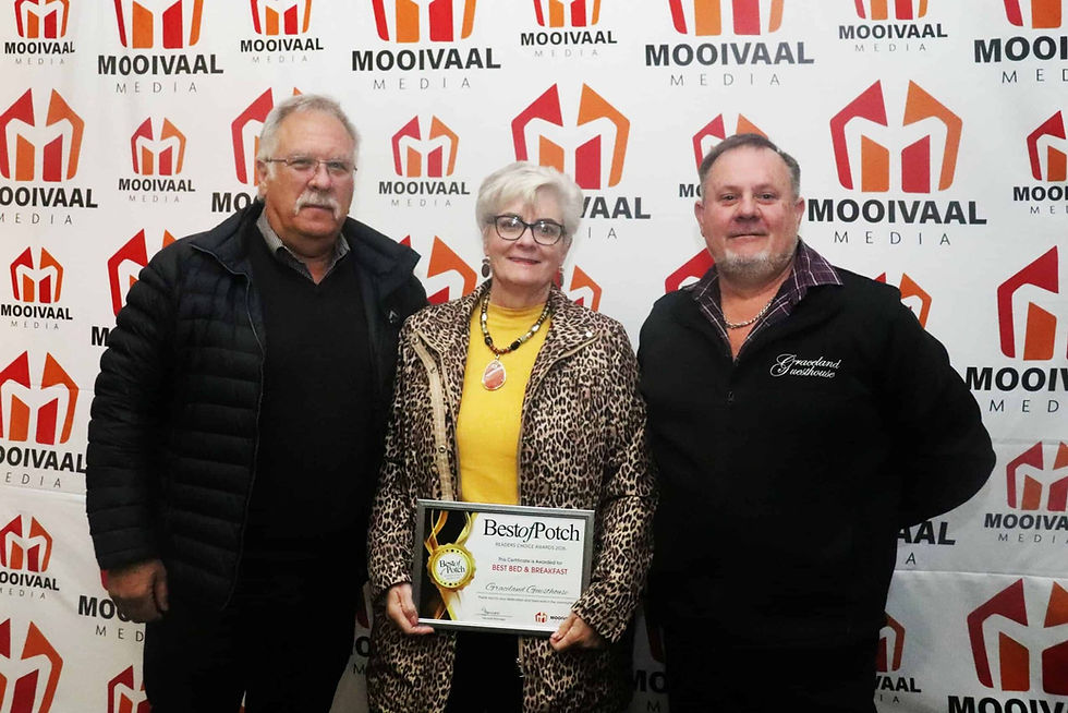 We are incredibly proud to celebrate Graceland Guesthouse for being voted Best in Potch in the Bed and Breakfast category!