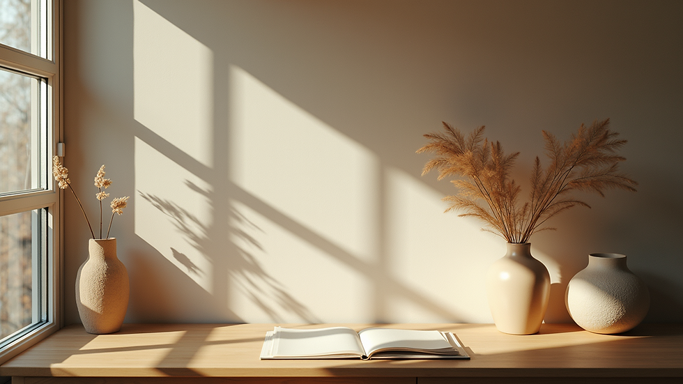 Close-up view of a beautifully arranged photo gallery