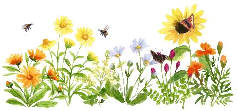 Giant German Shepherds flowers and bees