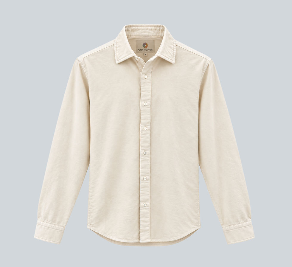 Altemflower Heavy Weight Flannel Shirt: Cream