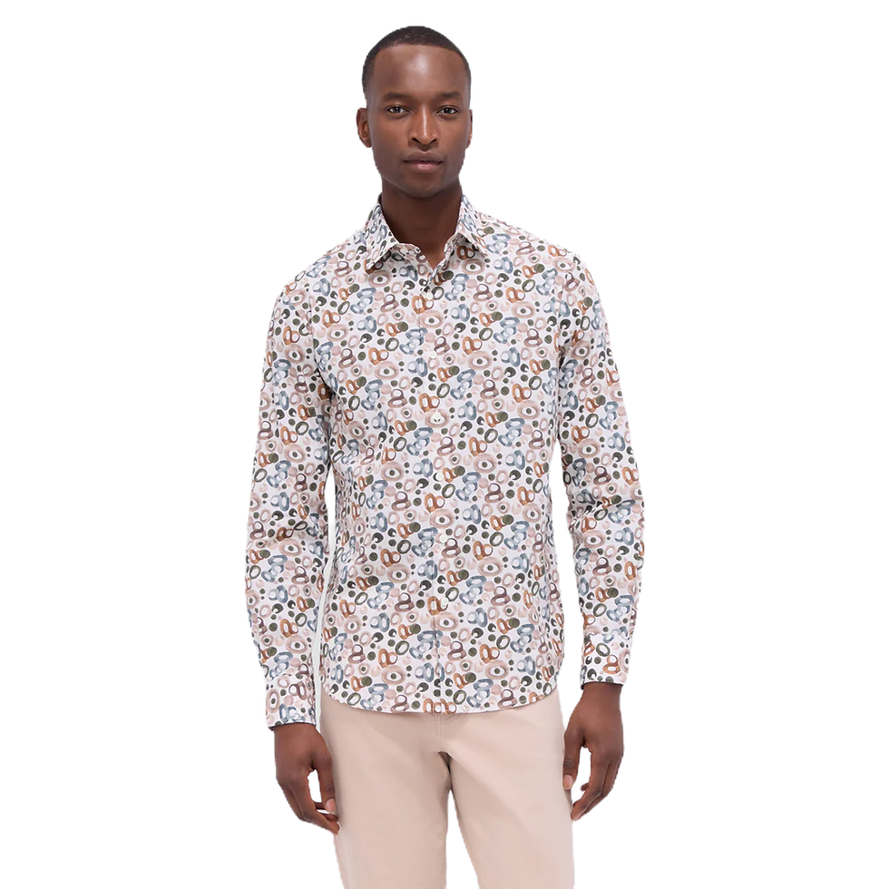 Thumbnail: Bugatchi Comfort Stretch Abstract Shirt