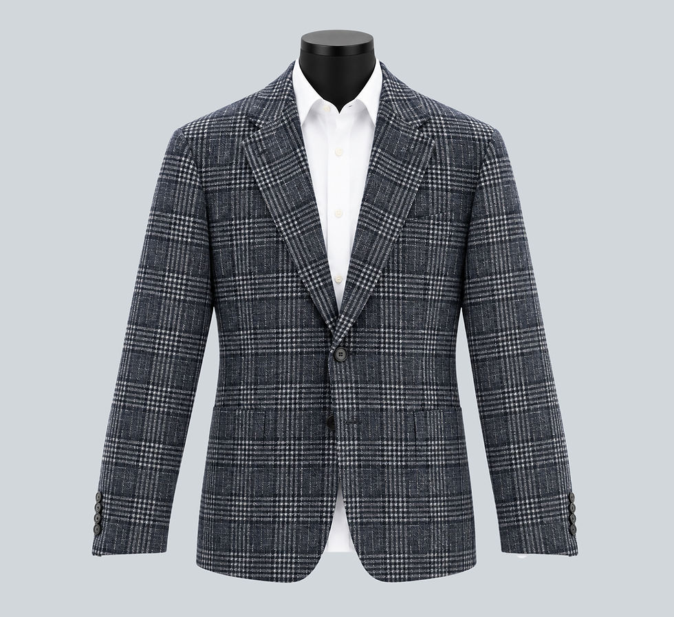 Paul Betenly Light Weight Sport Coat: Navy Plaid