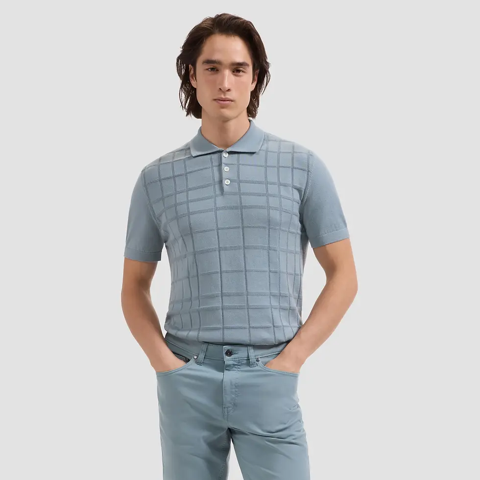 Thumbnail: Bugatchi Knitted Polo: Shark