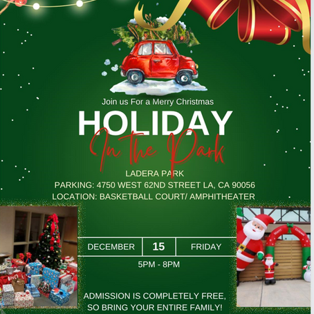 This Friday! Holiday in the Ladera Park
