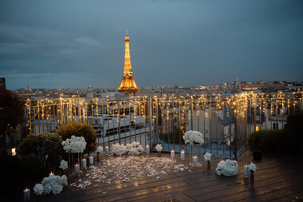 destination proposal in Paris viewing the Eiffel Tower