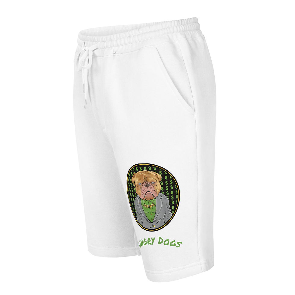 Thumbnail: Black and White fleece shorts 