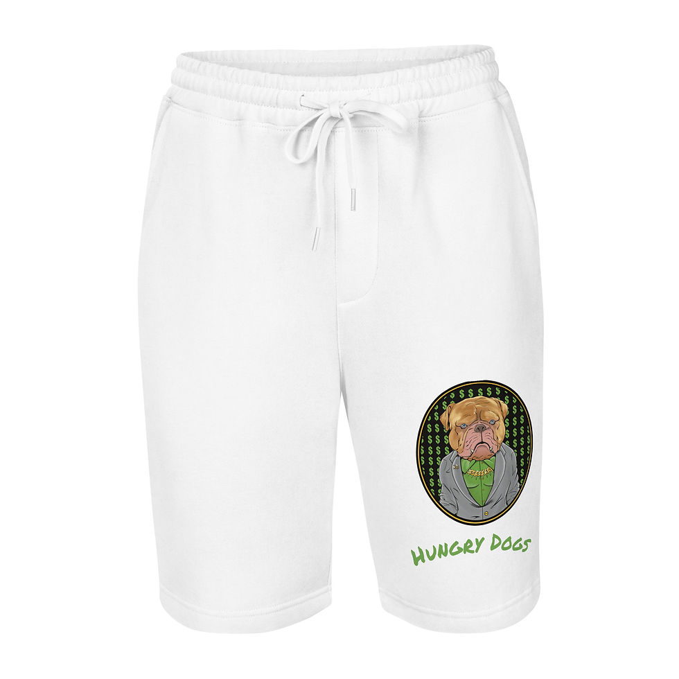 Thumbnail: Black and White fleece shorts 