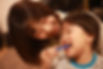 歯磨き・お母さんと子供