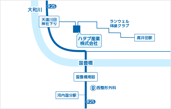 ハタブ産業株式会社 地図