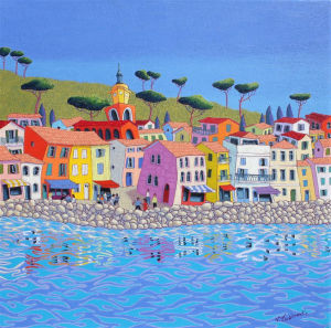 Saint Tropez — Village de Provence et Côte d'Azur, clocher par Valérie Lacalmontie.