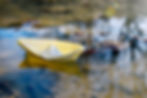 Paper boat floating