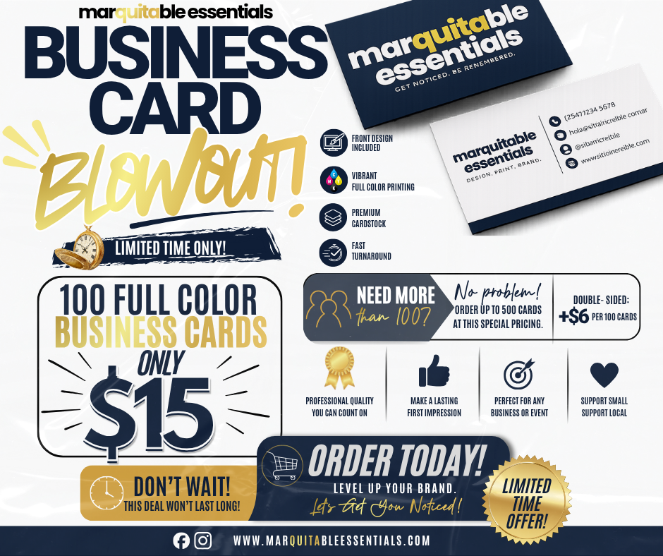 100 Full-Color Business Cards (Business Card Blowout)