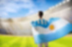 Argentina football supporter in stadium