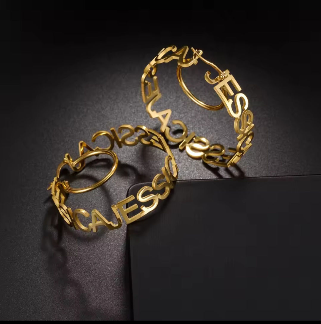 Custom Hoop earrings 