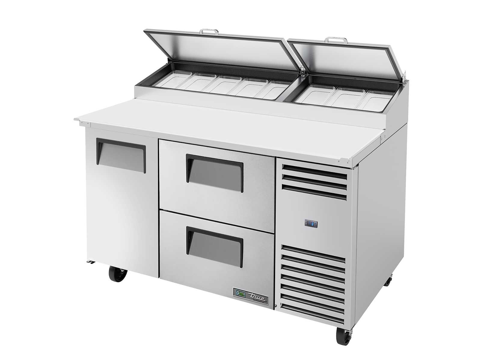 True Refrigeration - Pizza Prep Table, 8x 1/3 Top Pans, TPP-AT-60D-2-HC
