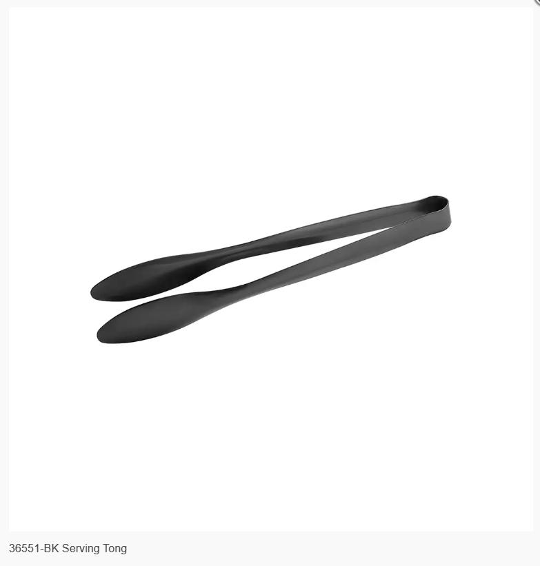 Trenton : SERVING TONG-18/10 | 300mm Black CODE: 36551-BK