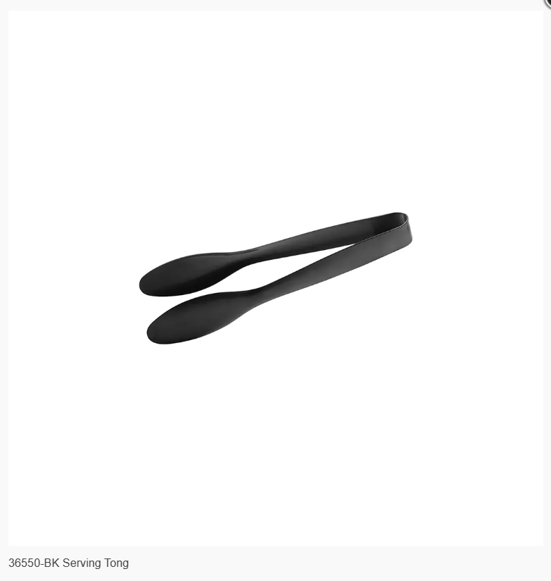 Trenton: SERVING TONG-18/10 | 230mm Black CODE: 36550-BK