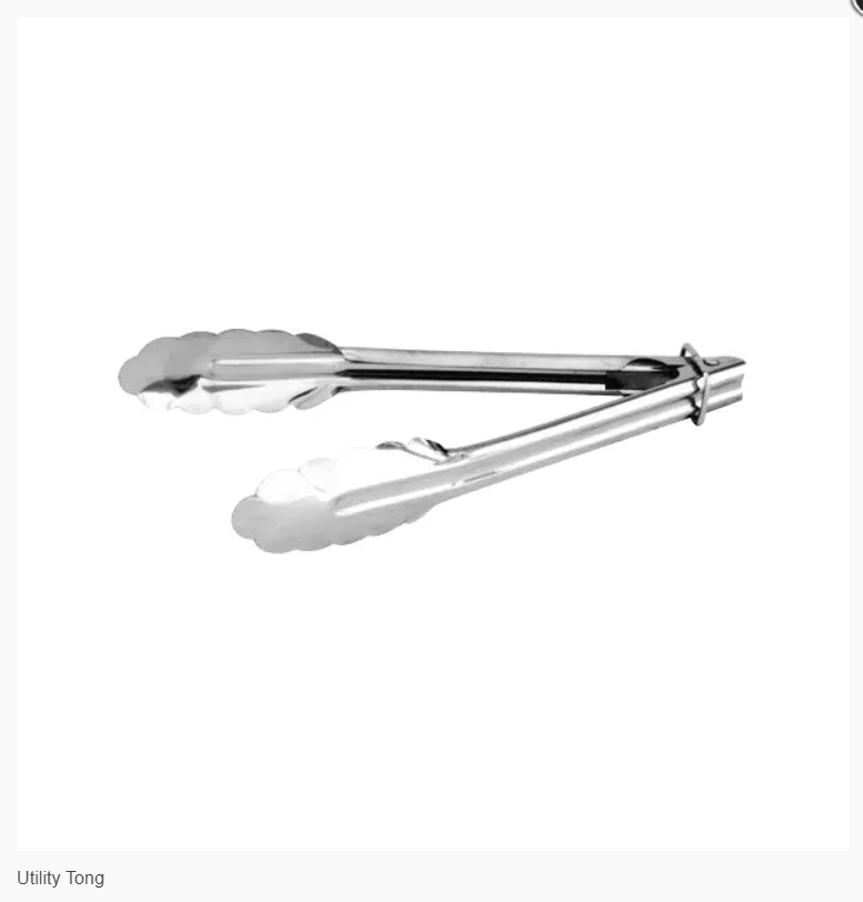 Trenton: - UTILITY TONG-S/S, W/CLIP, 230mm Code: 30009