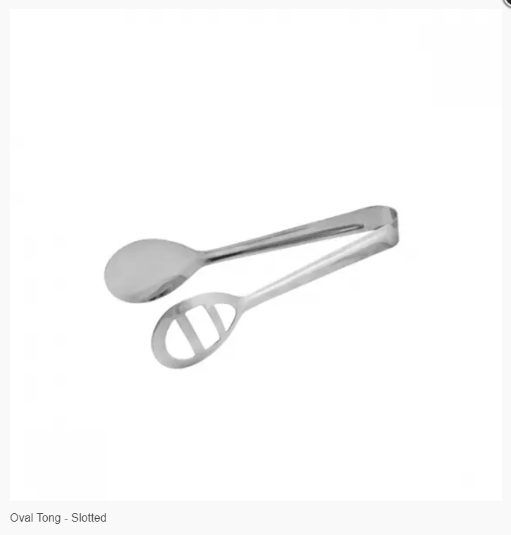 Trenton: - OVAL SLOTTED TONG-18/8 195mm8 Code : 30078