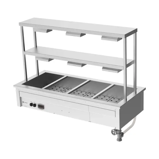 Culinaire DropIn Bain Marie -Double Gantry -Top/Bottom Heat Lamp-CH.BM.D.GDD.4