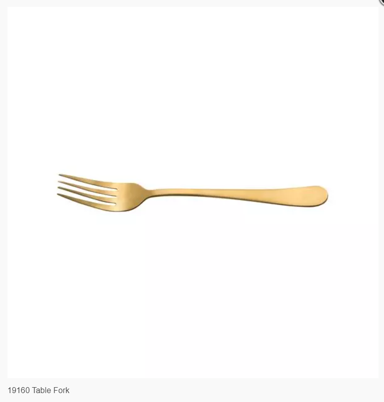 Trenton: Cake Fork Matte Gold, (dozen) Code: 19160