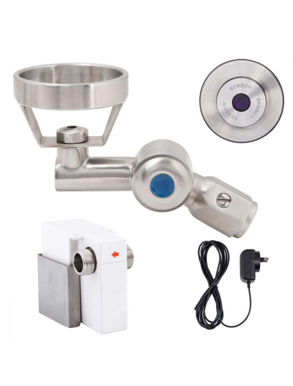 3Monkeez- Guardian- 45 Degree Metal Mouthguard Bubbler with Wall Mount Sensor