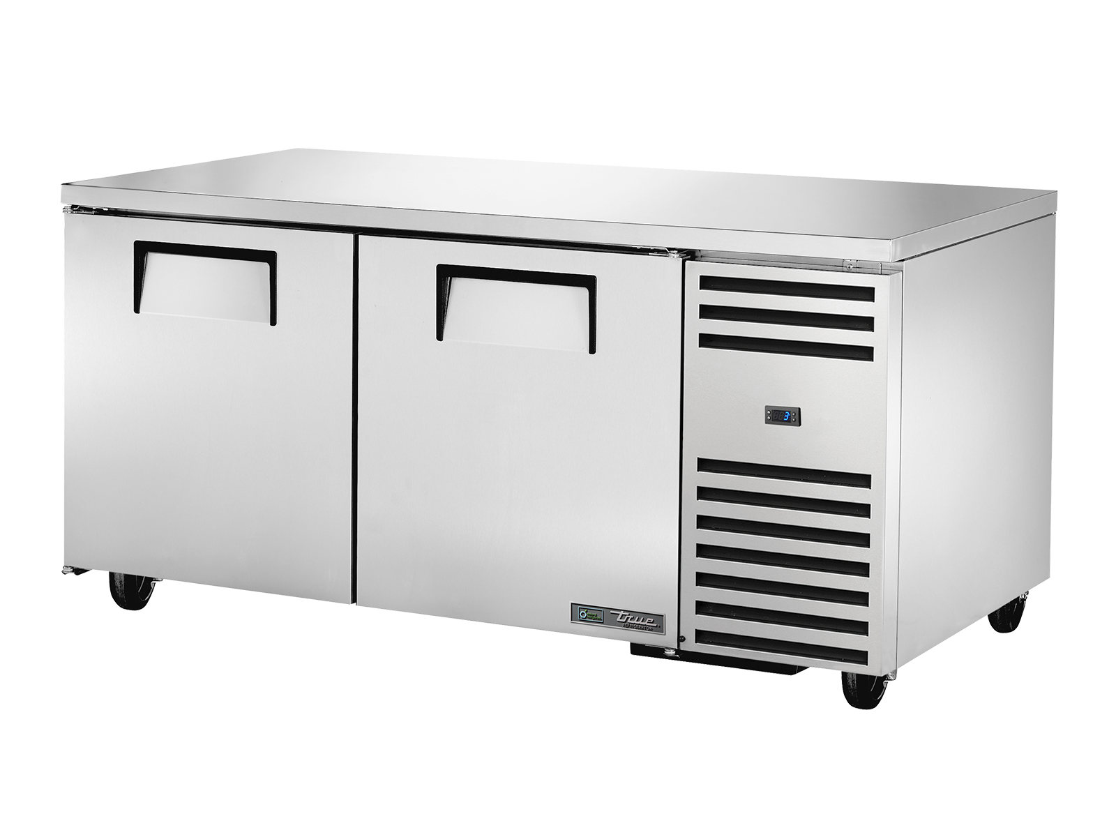 True Refrigeration - Deep Undercounter Ref - 2 Solid Swing Doors - TUC-67-HC