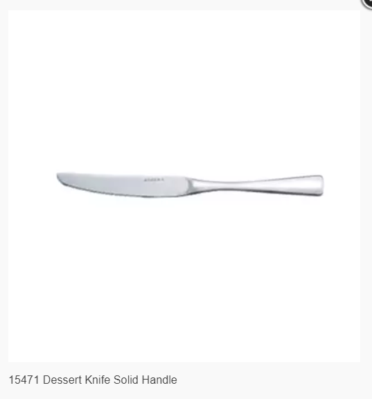 Trenton: Athena - Bernili Dessert Knife 18/10 , Solid (dozen) Code: 15471