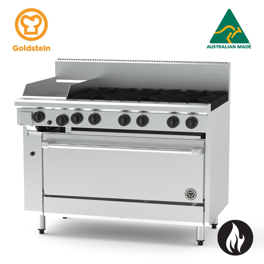 Goldstein - PF12G640-X  - 1005 mm - 6 Burner with Griddle Oven