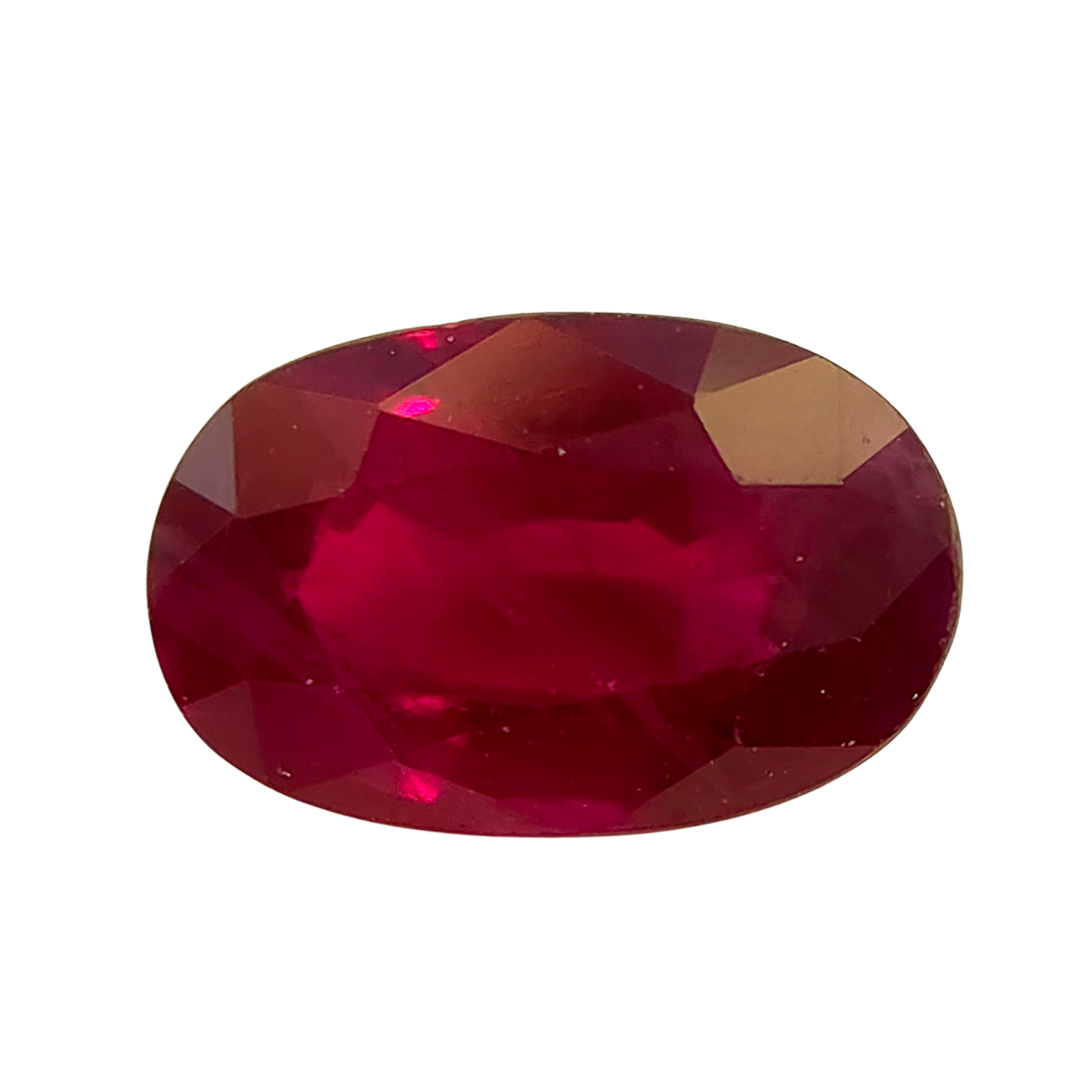 1.052 Burmese Ruby, Pigeon's Blood, Elongated Oval