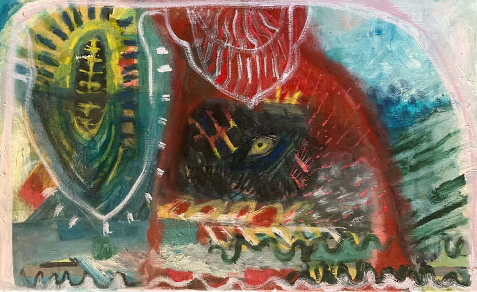 Fire on the water oil on canvas 2021