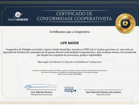 Certificado de Conformidade Cooperativista
