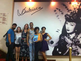 Students and teacher visiting the Dulcina Theater.