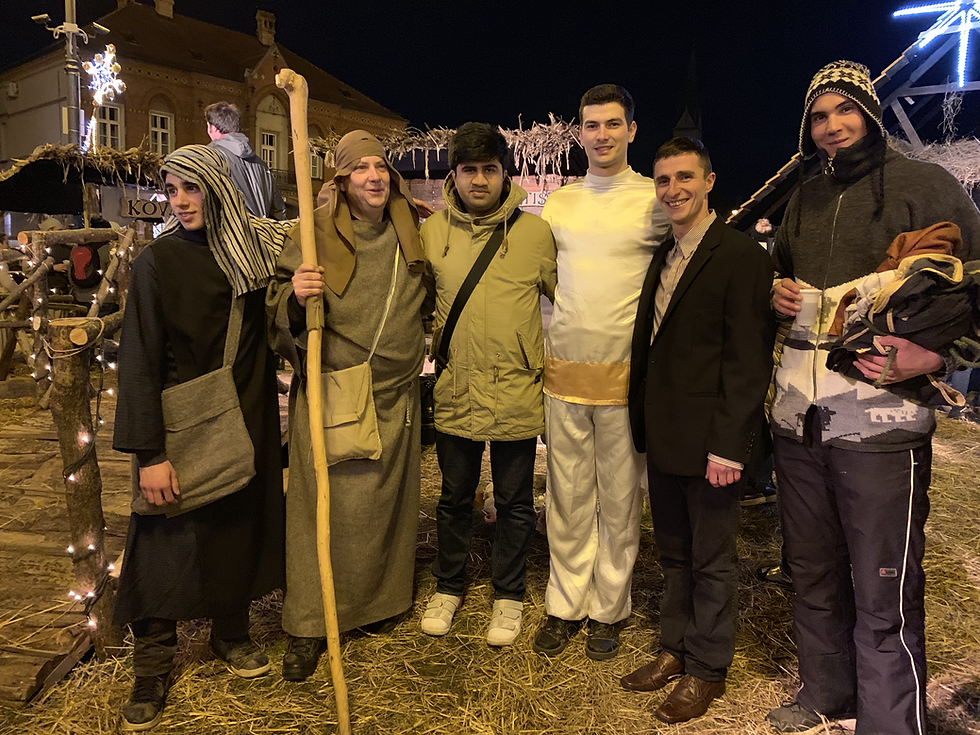 The Nativity scene at Zagreb Cathedral, Zagreb, Croatia