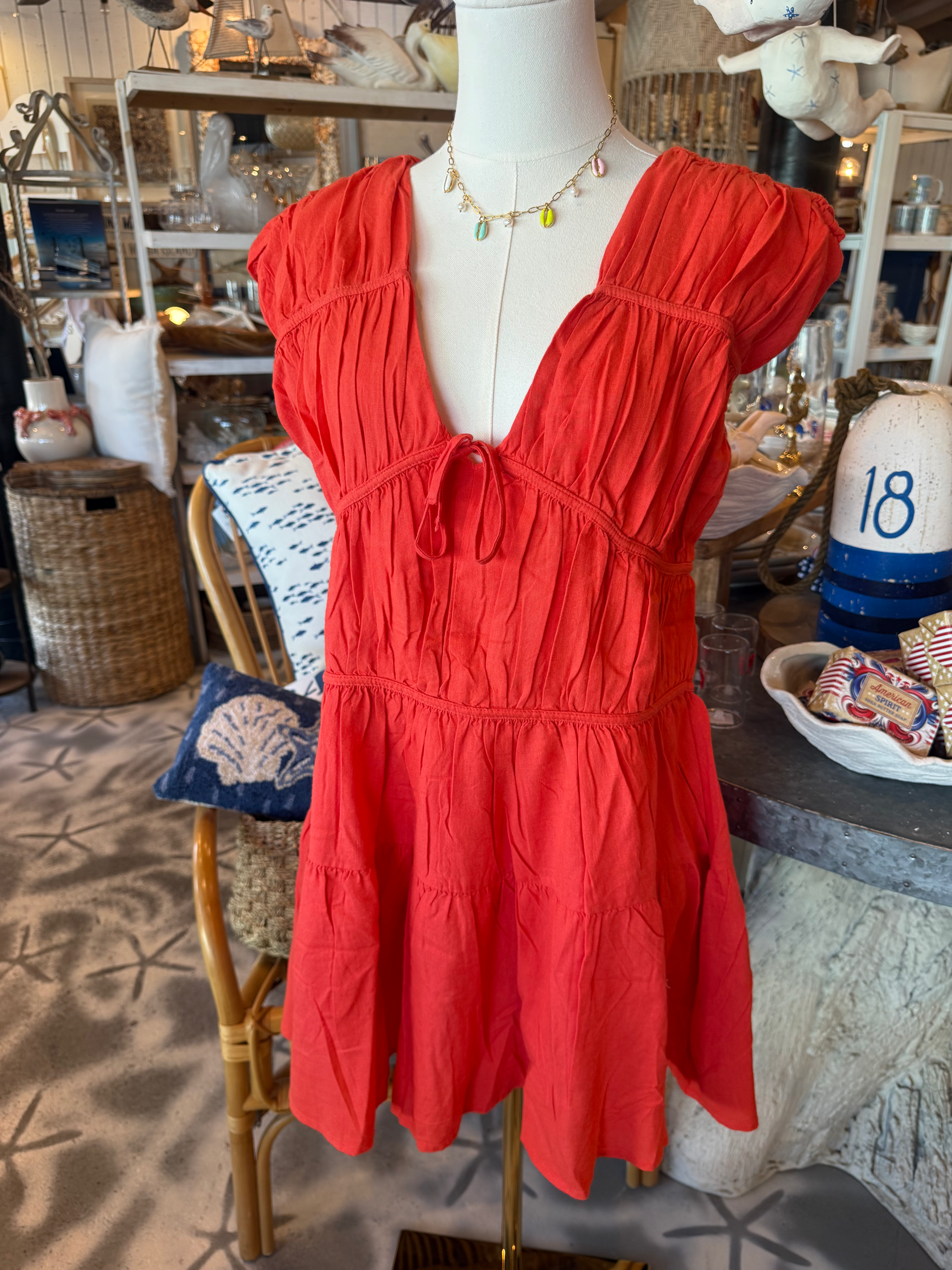 Tomatoe Red Summer mini/midi dress