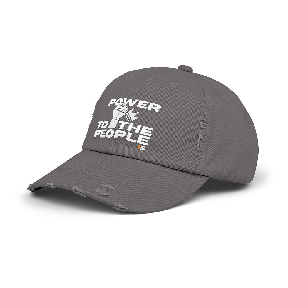 Thumbnail: "Power to the People" - Unisex Distressed Cap 