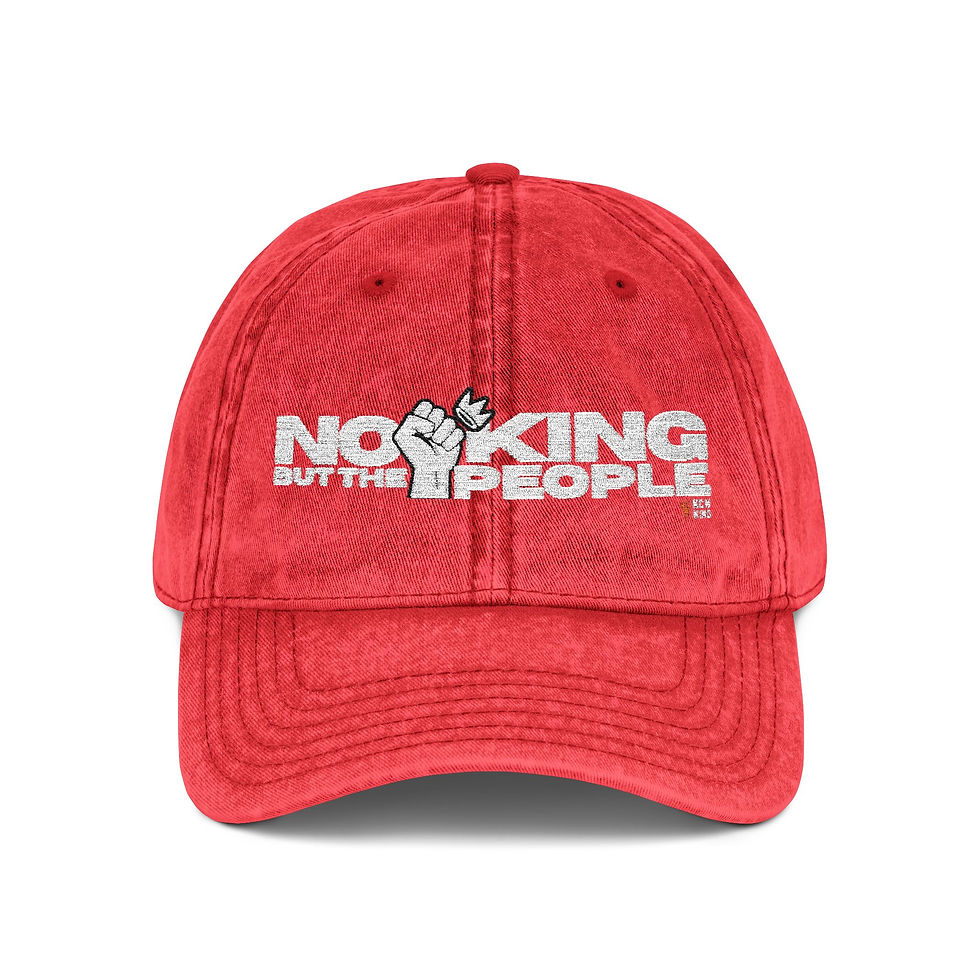 Thumbnail: Embroidered "No King But The People" Vintage Cap 